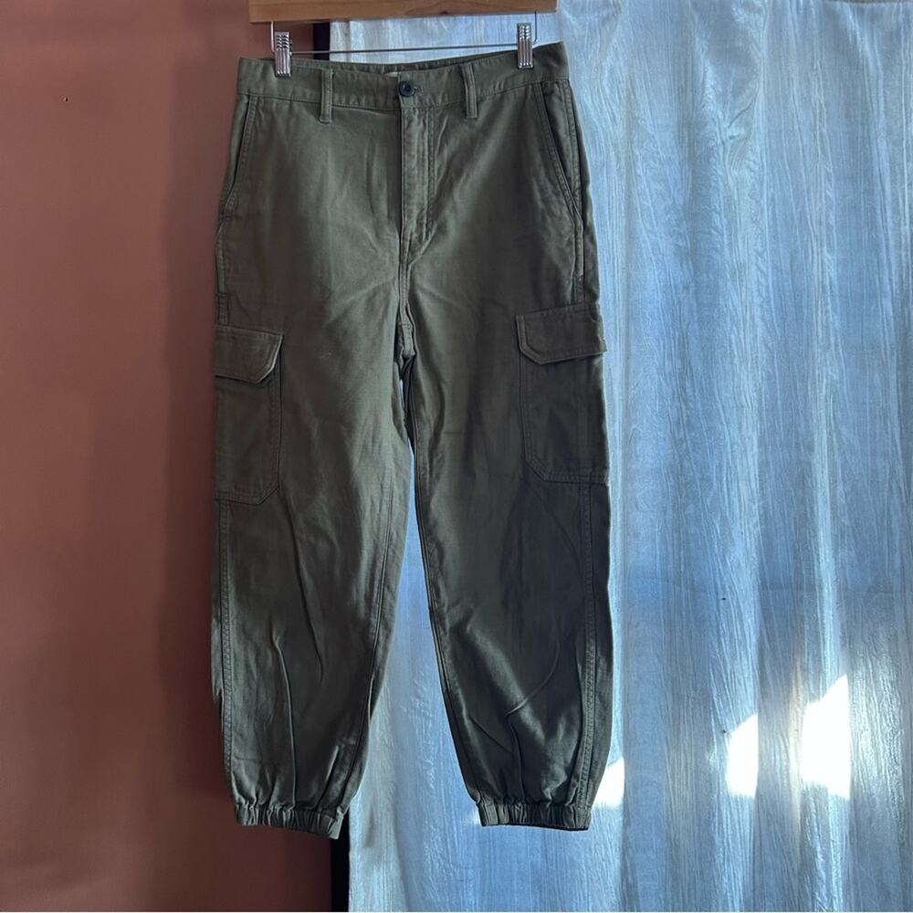 Madewell High-Rise Cargo Fatigue Pants Distant Surplus Green Utility Joggers‎ 26 - Picture 3 of 9